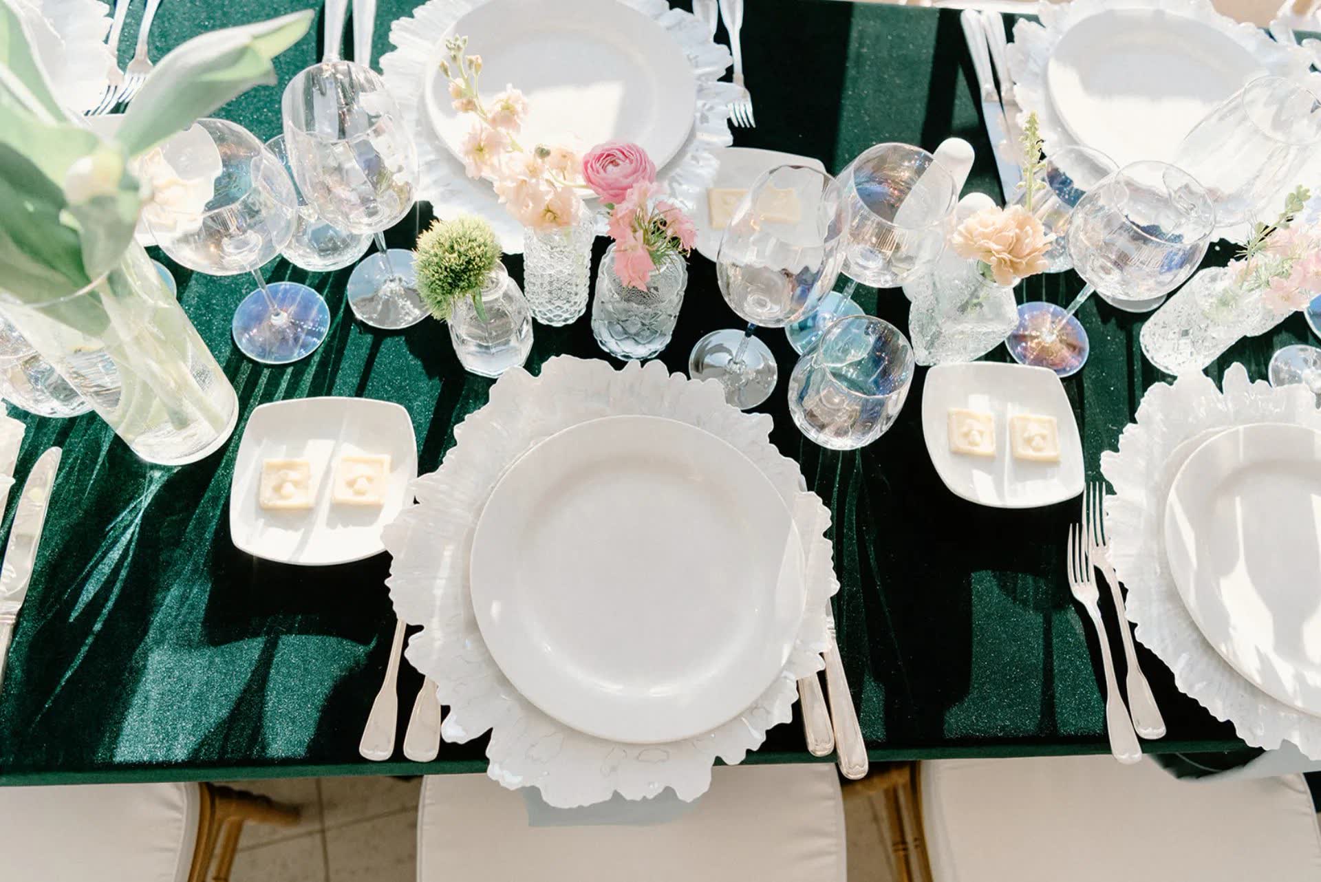 Corporate gala venue detroit place setting, Corporate at The Roostertail, Detroit
