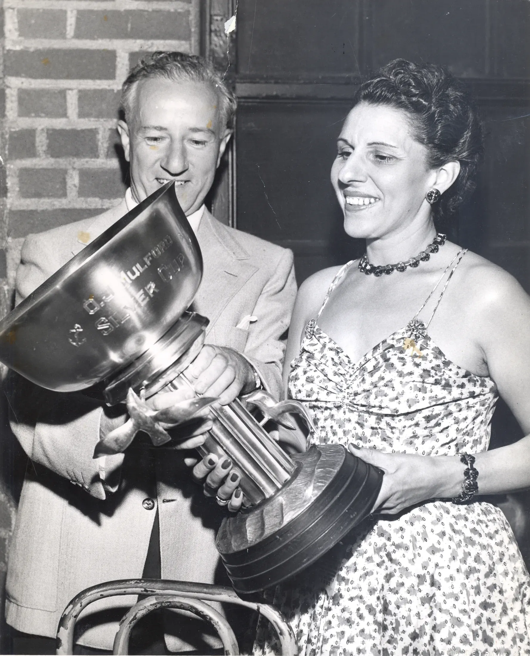 Roostertail detroit couple with engraved trophy, Heritage at The Roostertail, Detroit