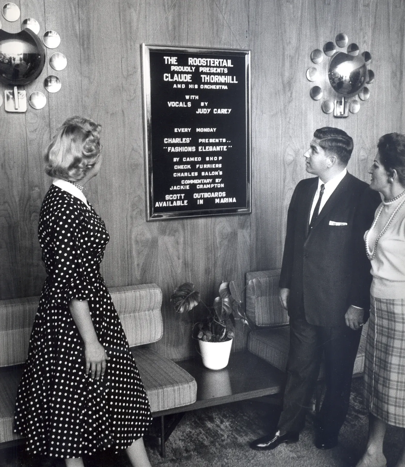 Roostertail detroit marquee claude thornhill orchestra, Heritage at The Roostertail, Detroit
